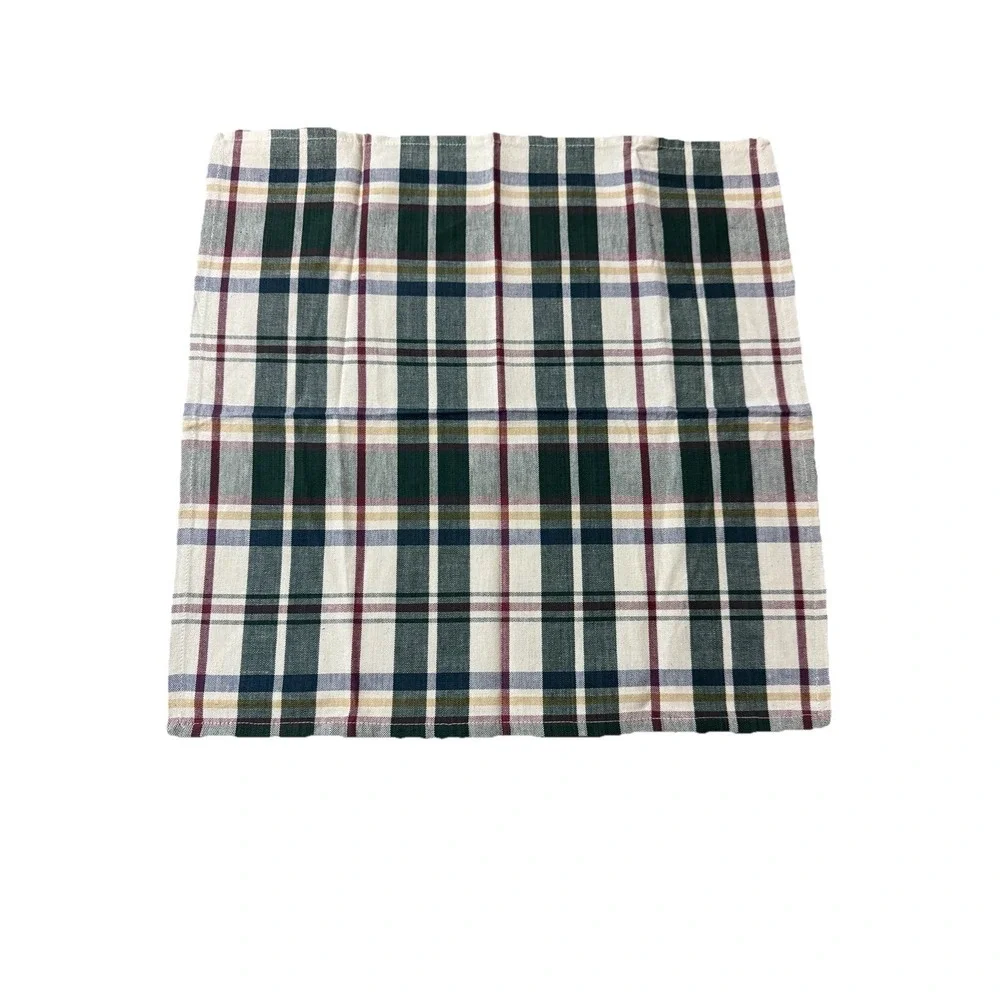 PARK Imports & Design Napkins Jewel Tone PLAID 100% COTTON 18